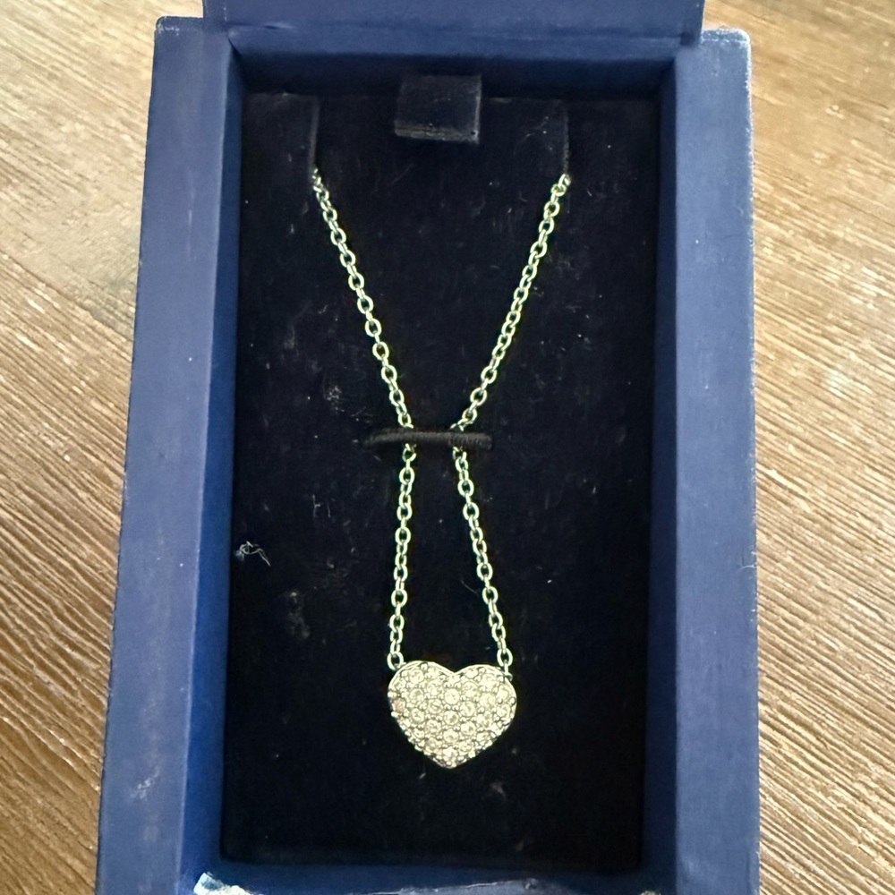 Swarovski Silver Heart Necklace - earrings included